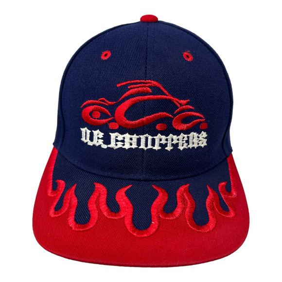 Orange County Choppers Hat Adult Size Blue, Red Adjustable Hat Cap, New, Flames - Picture 5 of 11